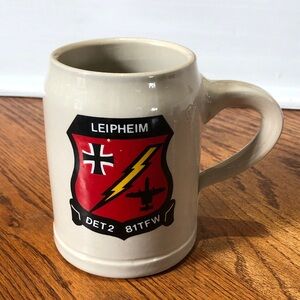 LEIPHEIM DET2 81TFW TGRP 31 MUG STEIN HALF LITER (US MILITARY AIR FORCE)